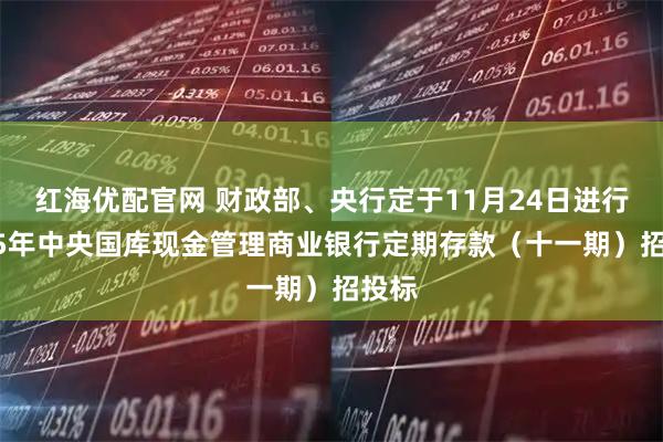 红海优配官网 财政部、央行定于11月24日进行2025年中央国库现金管理商业银行定期存款（十一期）招投标