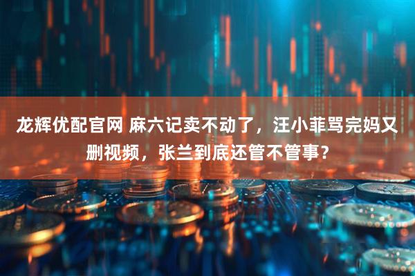 龙辉优配官网 麻六记卖不动了，汪小菲骂完妈又删视频，张兰到底还管不管事？